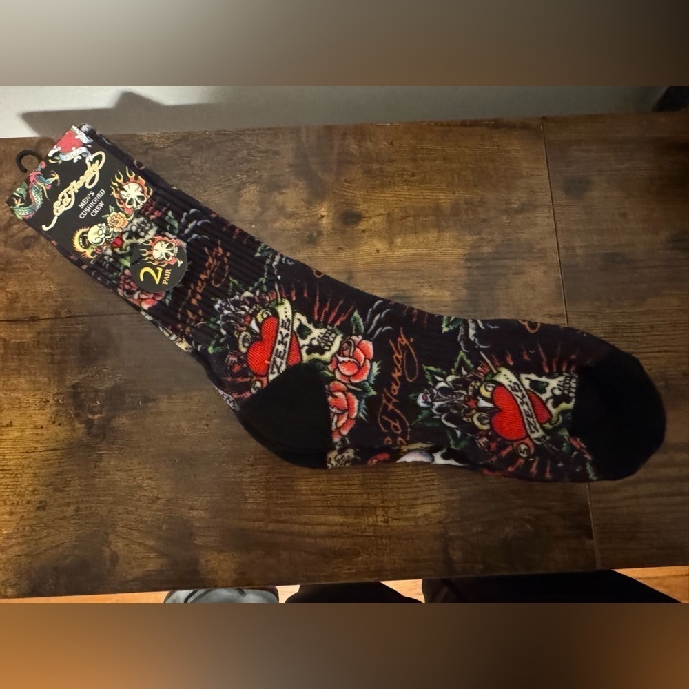 ❤️‍🔥❤️‍🔥 Ed Hardy Vibrant Tattoo-Inspired Socks